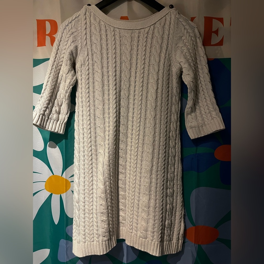 Zara Knit Sweater Dress in white